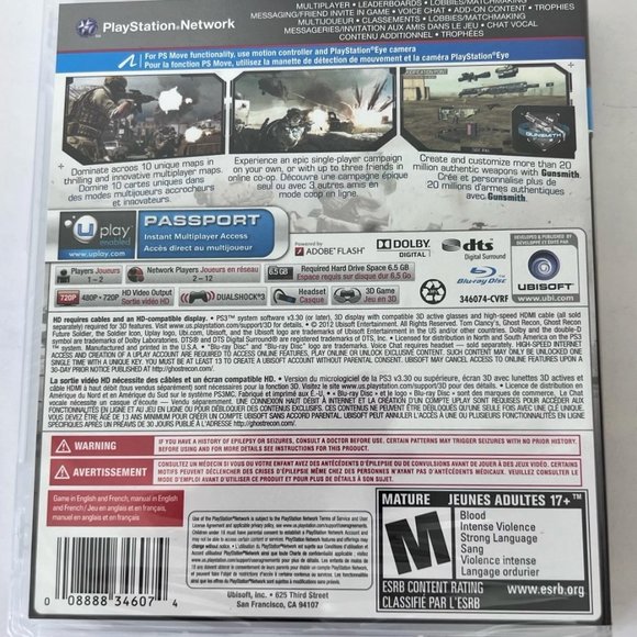 🎈HOST PICK 🎈🆕Tom Clancy's Ghost Recon Game Future Soldier (PS3) 3D Compatible - Picture 3 of 7